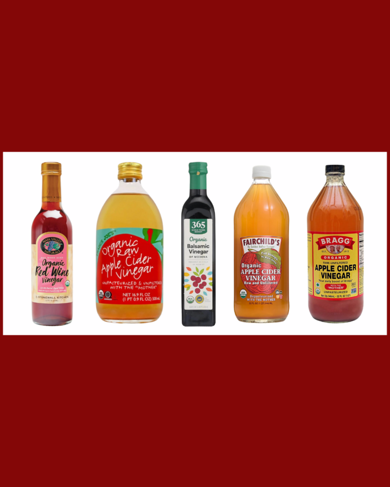 Comparative Chart of Lab Test Results: Organic Vinegar Products